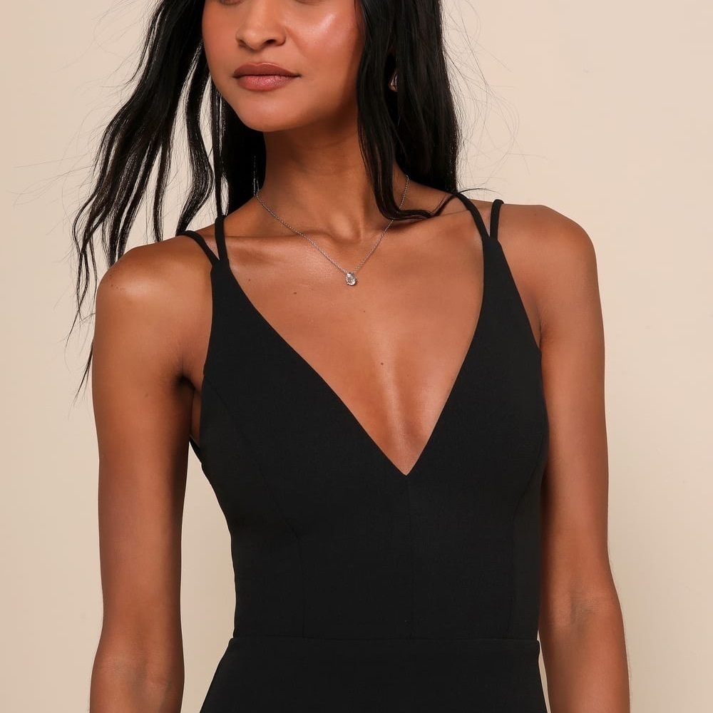 LULU’S ALL THIS ALLURE STRAPPY BACKLESS MERMAID MAXI DRESS - Picture 4 of 16